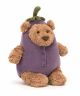 Jellycat Bartholomew Bear Eggplant