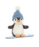 Jellycat Small Peanut Penguin Snowboarding