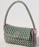 Monroe Pink and Green Woven Bag