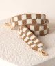 Check Pattern Beaded Bag Strap