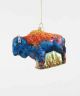 Bison Painted Glass Ornament