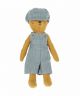 Teddy Junior with Overalls and Cap