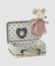 Mini Guardian Angel Mouse in Suitcase