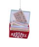 Red Recipe Box Ornament