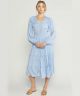 Baby Blue Tiered Midi Dress