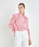 Pink and Red Striped Shirt