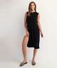 Black Side Button Long Sweater