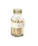 Vintage Square White and Gold Mini Match Bottle