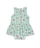 Gingham Rose Bamboo Bodysuit with Skirt