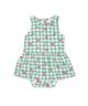 Gingham Rose Bamboo Bodysuit with Skirt