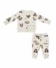 Vintage Puppy Faces Raglan Sweatshirt And Jogger Set