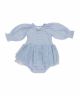 Dusty Blue Long Sleeve Bubble Tutu