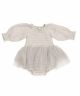 Oatmeal Long Sleeve Bubble Tutu