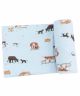 Cow Families Blue Swaddle Blanket