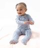 Country Calico Ruffle 2 Way Zipper  Bottom Footie