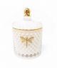 White & Gold Luxury Linen Candle