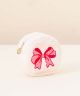 Christmas Bow Circle Pouch