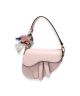 Mini Pink Saddle Purse with Scarf