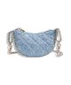 Mini Denim Crescent Purse
