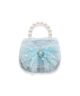 Mini Blue Tulle Bow Furry Purse