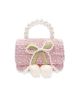 Mini Tulip and Bow Pink Tweed Purse