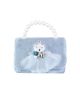 Mini Princess Bear Furry Blue Purse