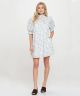 Azure Floral Short Sleeve Dress