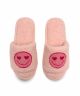 Pink Happy Face Slide Slippers