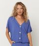 Blue Iris Dorian Button Up Top
