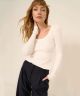 What's The Scoop Washed Rib Long Sleeve