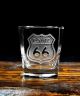 Route 66 Square Rocks Glass