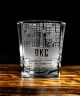 OKC Map Square Rocks Glass