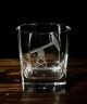 Oil Derrick Square Rocks Glass
