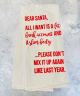 Dear Santa, All I Want For Christmas Tea Towel