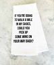 Walk a Mile Tea Towel