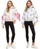 Floral Bow Sleeve Puffer Jacket