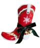 Santa's Cowboy Boot Vase