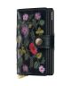 Black Floral Stitch Miniwallet