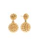 Berry Double Drop Gold Earrings