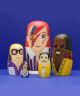 70's Men of Pop Wooden Nesting Doll Set