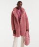 Pink Faux Sheepskin Coat