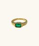Braided Emerald Ring