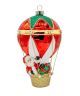 Hot Air Balloon Santa Ornament