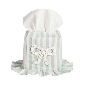 Stripe Bow Tissue Box Cover