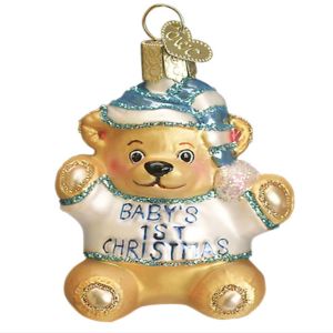 Baby Boy's First Teddy Bear Ornament