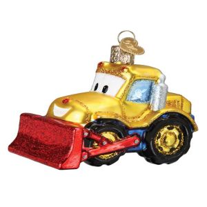Bright-eyed Bulldozer Ornament