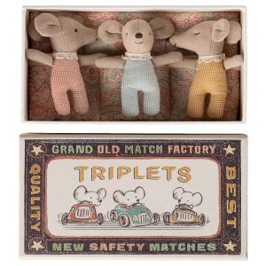 Baby Mouse Triplets in a Matchbox