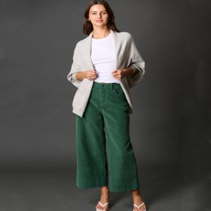 Heather Gray Open Cropped Style Cardigan