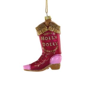Have a Holly Dolly Boot Ornament