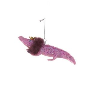 Pink Alligator Ornament